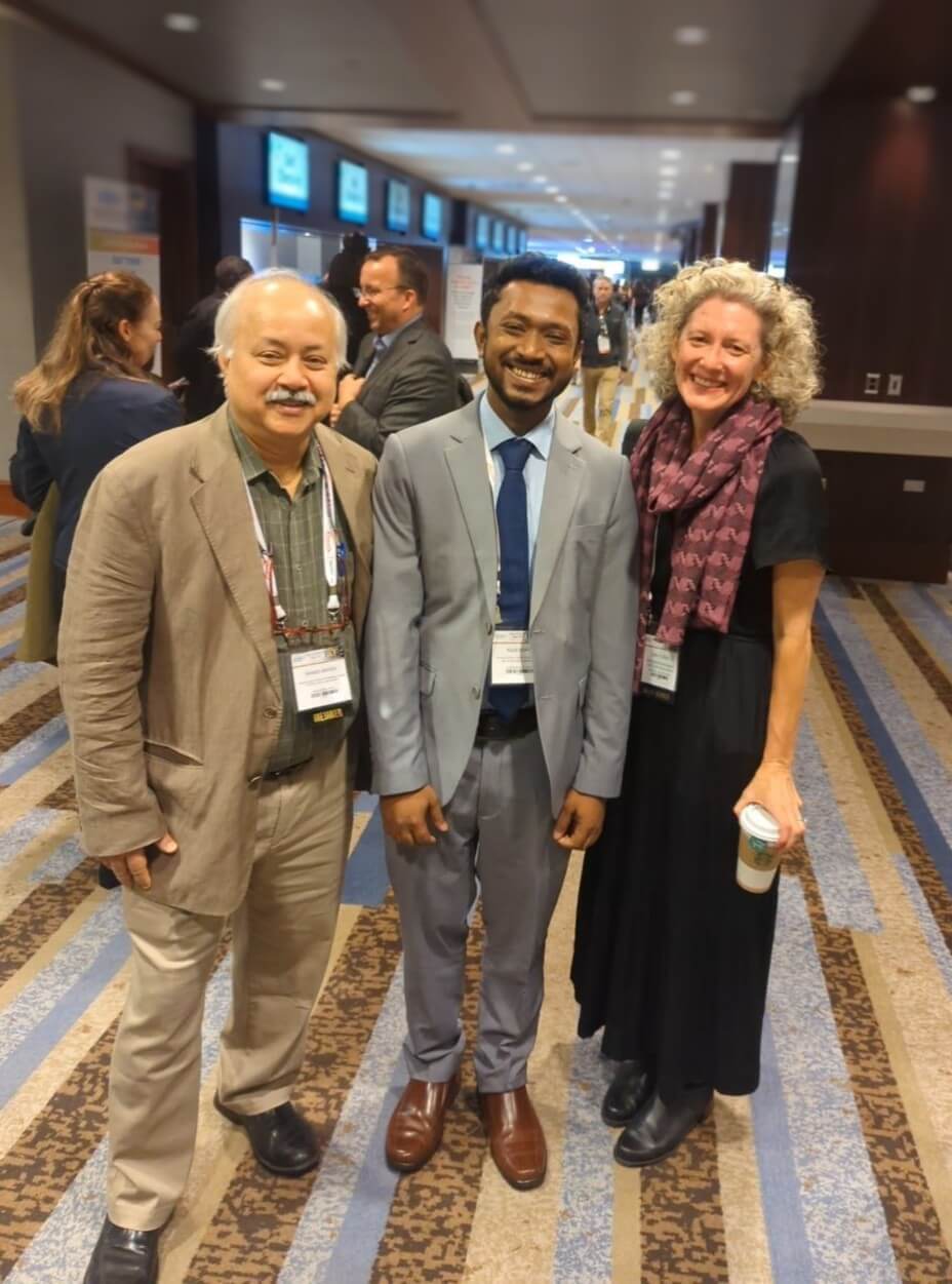 Dr Shams El Arifeen and Professor Emily S. Gurley with Dr Rajib Biswas